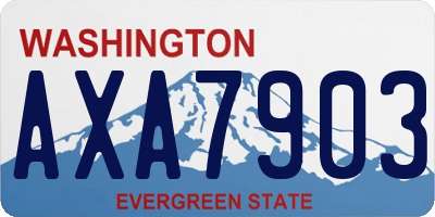 WA license plate AXA7903