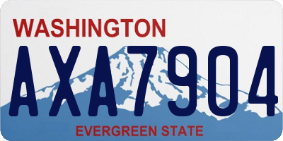 WA license plate AXA7904