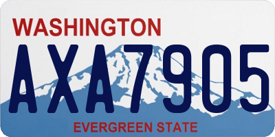 WA license plate AXA7905
