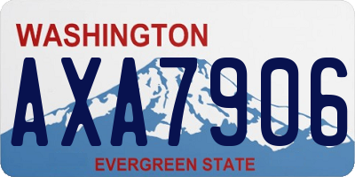 WA license plate AXA7906