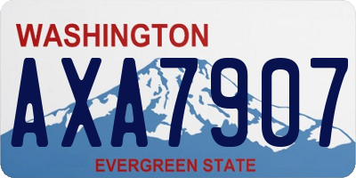 WA license plate AXA7907