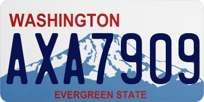 WA license plate AXA7909