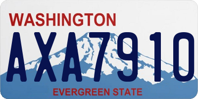 WA license plate AXA7910
