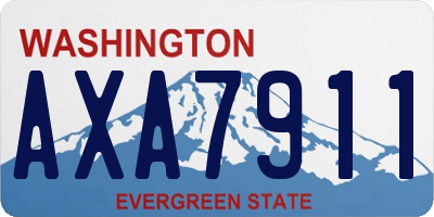 WA license plate AXA7911