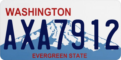 WA license plate AXA7912