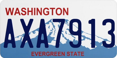 WA license plate AXA7913