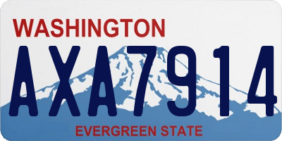 WA license plate AXA7914