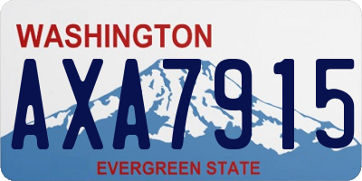 WA license plate AXA7915