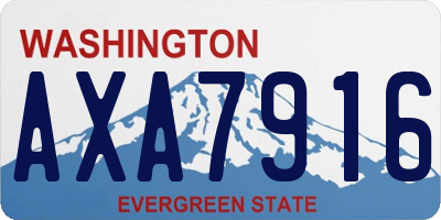 WA license plate AXA7916