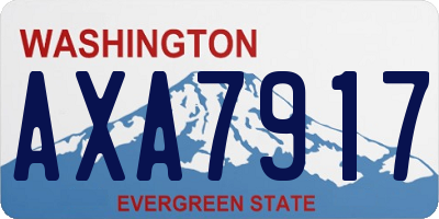 WA license plate AXA7917