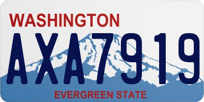 WA license plate AXA7919