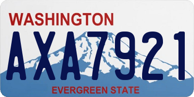 WA license plate AXA7921
