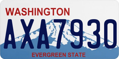 WA license plate AXA7930