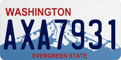 WA license plate AXA7931