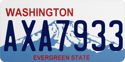 WA license plate AXA7933