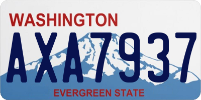 WA license plate AXA7937