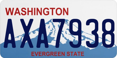 WA license plate AXA7938