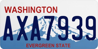 WA license plate AXA7939