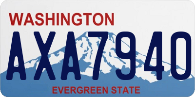 WA license plate AXA7940