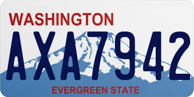 WA license plate AXA7942