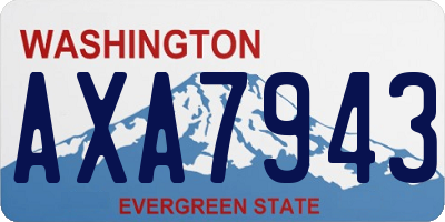 WA license plate AXA7943