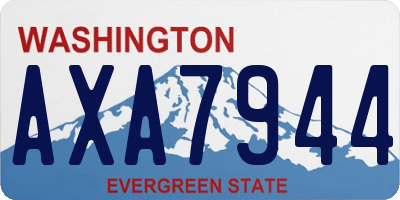 WA license plate AXA7944