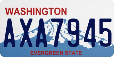 WA license plate AXA7945