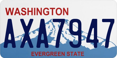 WA license plate AXA7947