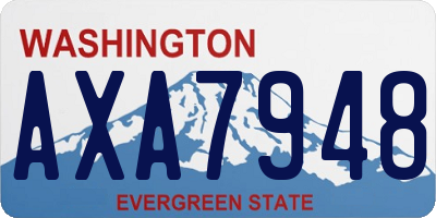 WA license plate AXA7948