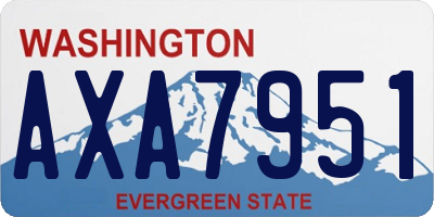 WA license plate AXA7951