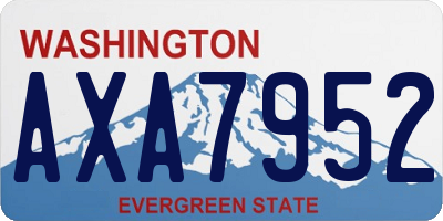 WA license plate AXA7952