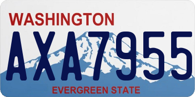 WA license plate AXA7955