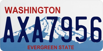 WA license plate AXA7956