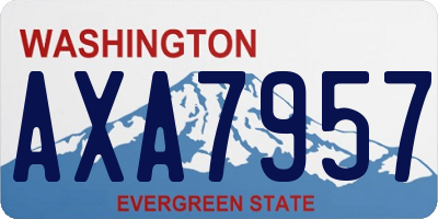 WA license plate AXA7957