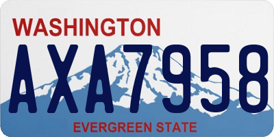 WA license plate AXA7958