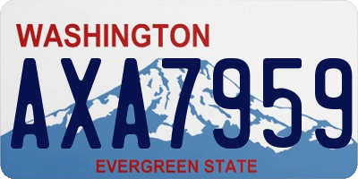 WA license plate AXA7959