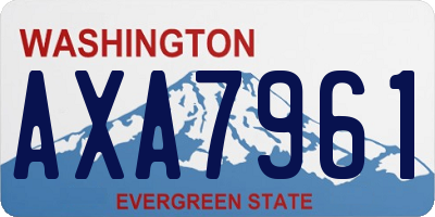 WA license plate AXA7961