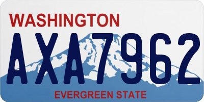 WA license plate AXA7962