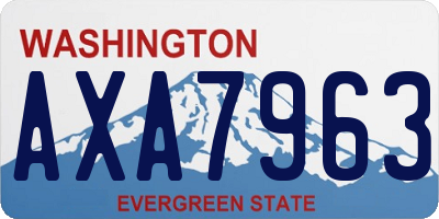 WA license plate AXA7963