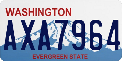 WA license plate AXA7964