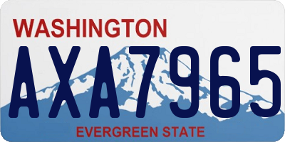 WA license plate AXA7965