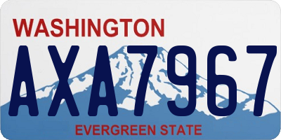 WA license plate AXA7967