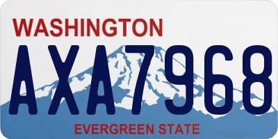 WA license plate AXA7968