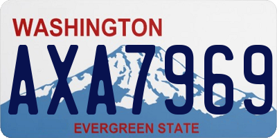 WA license plate AXA7969