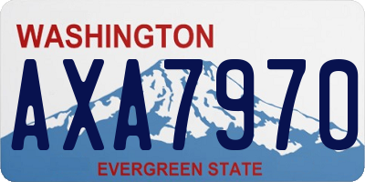 WA license plate AXA7970