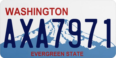 WA license plate AXA7971