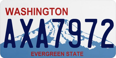 WA license plate AXA7972