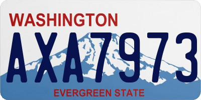WA license plate AXA7973