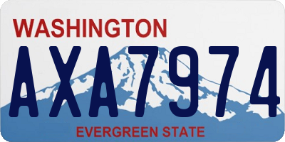 WA license plate AXA7974