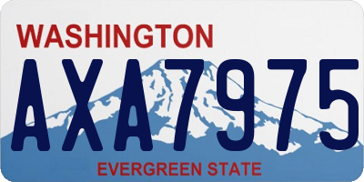WA license plate AXA7975
